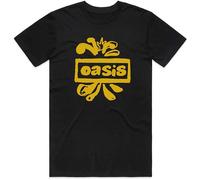 (M, Black) Oasis Unisex Adult Logo T-Shirt