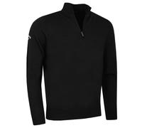 (M, Black Onyx) Callaway Mens Ribbed 1/4 Zip Tour Merino Woolmark Sweater