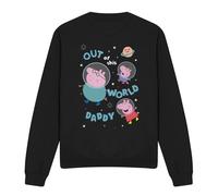 (M, Black) Peppa Pig Unisex Adult Out Of This World Daddy Pig Sweatshirt