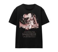 (M, Black/Pink) Star Wars Womens/Ladies Vintage Poster T-Shirt
