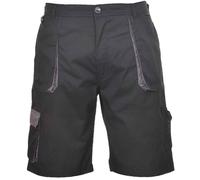 (M, Black) Portwest Mens Texo Contrast Cargo Shorts