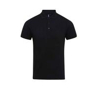 (M, Black) Premier Mens Coolchecker Plus Piqu Polo Shirt