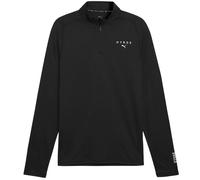 (M, Black) Puma Mens Hyrox Logo Printed Long-Sleeved Tank Top
