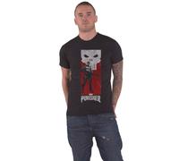 (M, Black) Punisher T Shirt Holding Gun new Official Marvel Comics Mens Black
