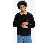 (M, Black) Quiksilver Mens DNA Sherpa Fleece Lined Shacket
