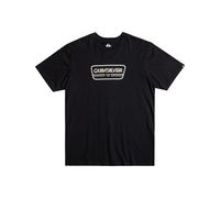 (M, Black) Quiksilver Mens Range Life Front Short Sleeve Cotton T-Shirt Top Tee Crew Neck