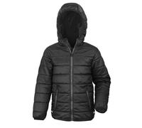 (M, Black) Result Core Childrens/Kids Junior Padded Showerproof & Windproof Jacket