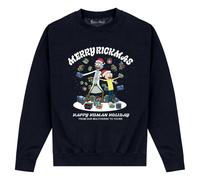 (M, Black) Rick And Morty Unisex Adult Christmas Sweatshirt