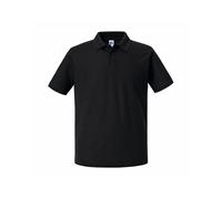 (M, Black) Russell Mens Authentic Pique Polo Shirt