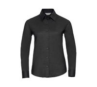 Russell Athletic Womens/Ladies Oxford Easy-Care Long-Sleeved Shirt (Black) - Size Medium