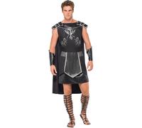 Smiffys Men's Gladiator Costume Set in Black | Size: Medium Smiffys Black M