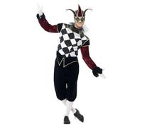 (M, Black) Smiffys Mens Gothic Venetian Harlequin Costume Set
