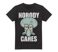 (M, Black) SpongeBob SquarePants Mens Nobody Care Meme T-Shirt
