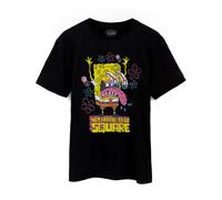 (M, Black) SpongeBob SquarePants Mens Not Afraid to Be Square T-Shirt