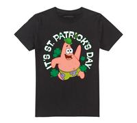 (M, Black) SpongeBob SquarePants Unisex Adult It Is St Patricks Day T-Shirt