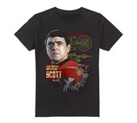 (M, Black) Star Trek Mens Chief Engineer Scott T-Shirt