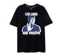 (M, Black) Star Trek Mens Live Long And Prosper T-Shirt