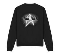 (M, Black) Star Trek Unisex Adult Glow Logo Sweatshirt