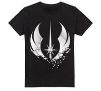 (M, Black) Star Wars Mens Jedi Obi Wan Kenobi Shattered T-Shirt
