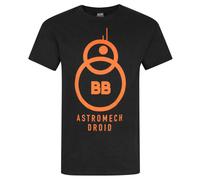 (M, Black) Star Wars Mens The Force Awakens BB-8 Astromech Droid T-Shirt