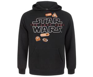 (M, Black) Star Wars Mens The Last Jedi Badges Hoodie