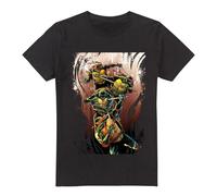 (M, Black) Teenage Mutant Ninja Turtles Mens Earthy Rainbow Warriors T-Shirt