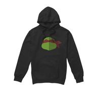 (M, Black) Teenage Mutant Ninja Turtles Mens Raphael Face Hoodie