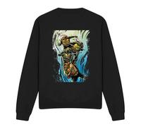 (M, Black) Teenage Mutant Ninja Turtles Unisex Adult Cool Rainbow Warriors Sweatshirt