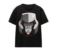 (M, Black) Transformers Womens/Ladies Megatron Big Face T-Shirt
