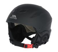 Trespass Unisex Ski Helmet Skyhigh - Black, Goggle Retainer, Removable Ear Pads