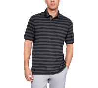 Under Armour Mens CC Scramble Stripe Polo Shirt - Black - M
