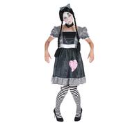 (M, Black/White) Smiffys Womens/Ladies Broken Rag Doll Costume
