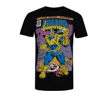 (M, Black/Yellow/Purple) Marvel Mens Snap Thanos T-Shirt