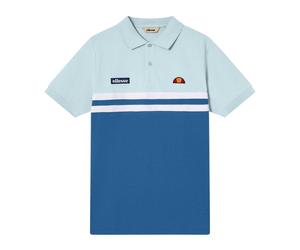 (M, Blue/Light Blue) Ellesse Mens Muccia Colour Block Polo Shirt