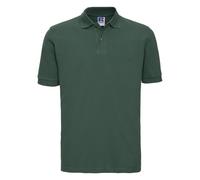 (M, Bottle Green) Russell Mens 100% Cotton Short Sleeve Polo Shirt