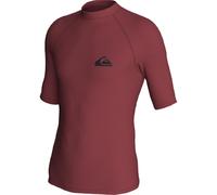 (M, Burnt Russet) Quiksilver Mens Everyday Short Sleeve UV Protect Surf Surfing Rash Guard Vest