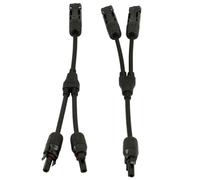 M C 4 Solar Cable Y Branch Parallel Connector 1 to 2 PV Branch Connector Cable Distributor Solar Wire Coupler for Solar Panel Photovoltaic System (1 Pair)