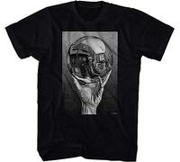 M.C. Escher Illusion Artist Hand with Reflecting Sphere Men's T Shirt Black Black