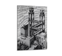 M.C. Escher Waterfall Wall Art Poster Wall Art Picture Painting Poster Canvas Print Posters Artworks Room Decor 08x12inch(20x30cm)