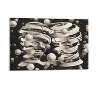 M.C. Escher，We Will Stay Together Forever Canvas Print Wall Decor 24x36inch(60x90cm)