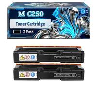 M C250 Toner Cartridge Compatible for Ricoh M C250FW P C301W Color Printers, With Chip Large Capacity 2300 Pages (2 Pack Black)