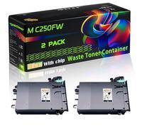 M C250FW Compatible for Ricoh Waste Toner Container with Chip Aficio SPC232SF Aficio SPC240dn Aficio SPC240sf M C250FW M C250FWB P C300W P Printers (2-Pack Black)