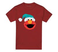 (M, Cardinal) Sesame Street Unisex Adult Elmo Christmas T-Shirt