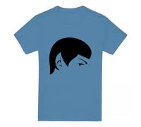 (M, Carolina Blue) Star Trek Unisex Adult Spock Outline T-Shirt
