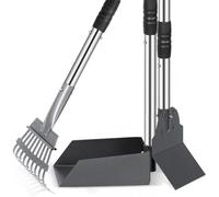 M&Catree Pooper Scooper, Long Handle Adjustable Portable Poop Scoopers Dog Poop Picker for Dogs for Garden,Yard - Tray, 3PCS