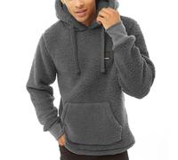 (M, Charcoal) Bench Mens Jerry Borg Pullover Teddy Bear Fleece Hooded Sweatshirt Hoody Hoodie