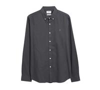 (M, Charcoal) Farah Mens Slim Long-Sleeved Button-Down Shirt