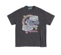 (M, Charcoal) My Little Pony Unisex Adult Princess Sparkle Vintage Wash T-Shirt