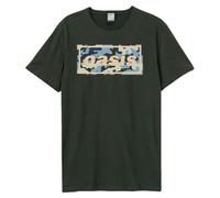 (M, Charcoal) Oasis Camo Band Logo Amplified T Shirt