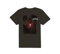 (M, Charcoal) Punisher T Shirt Red Outline new Official Marvel Comics Mens Charcoal Grey